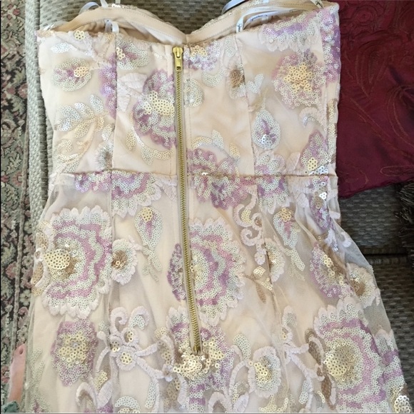 Speechless Strapless Floral Sequined Maxi Juniors3 - Picture 4 of 4